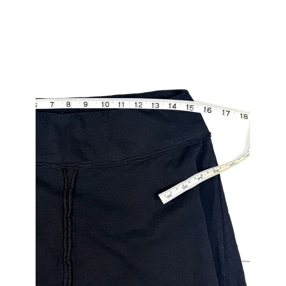 prAna Black Skirt Organic Cotton Casual Medium A-Line Boho Outdoor Stretch Light